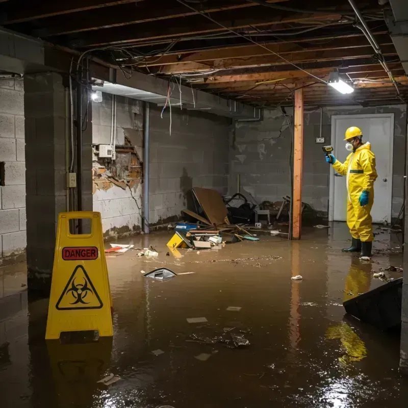 Flooded Basement Electrical Hazard in Newport, AR Property